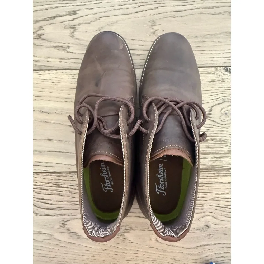 Florsheim Vibe Leather Chukka Boots Brown Men's Size 10W Wide Casual Ankle Boot